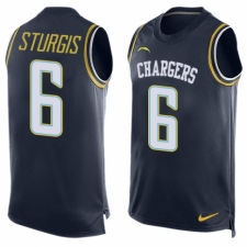Men's Nike Los Angeles Chargers #6 Caleb Sturgis Limited Navy Blue Player Name & Number Tank Top NFL Jersey