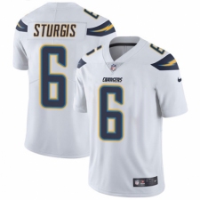 Men's Nike Los Angeles Chargers #6 Caleb Sturgis White Vapor Untouchable Limited Player NFL Jersey