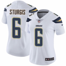 Women's Nike Los Angeles Chargers #6 Caleb Sturgis White Vapor Untouchable Elite Player NFL Jersey