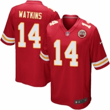 Men's Nike Kansas City Chiefs #14 Sammy Watkins Game Red Team Color NFL Jersey