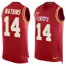 Men's Nike Kansas City Chiefs #14 Sammy Watkins Limited Red Player Name & Number Tank Top NFL Jersey