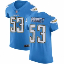 Men's Nike Los Angeles Chargers #53 Mike Pouncey Electric Blue Alternate Vapor Untouchable Elite Player NFL Jersey