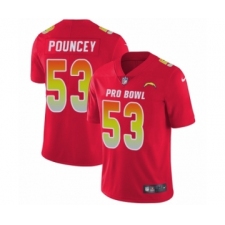 Men's Nike Los Angeles Chargers #53 Mike Pouncey Limited Red AFC 2019 Pro Bowl NFL Jersey