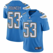 Youth Nike Los Angeles Chargers #53 Mike Pouncey Electric Blue Alternate Vapor Untouchable Elite Player NFL Jersey