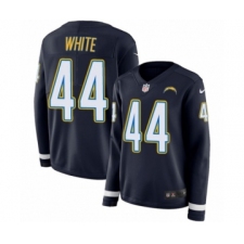 Women's Nike Los Angeles Chargers #44 Kyzir White Limited Navy Blue Therma Long Sleeve NFL Jersey