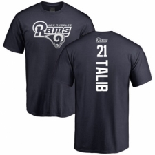 NFL Nike Los Angeles Rams #21 Aqib Talib Navy Blue Backer T-Shirt