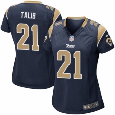 Women's Nike Los Angeles Rams #21 Aqib Talib Game Navy Blue Team Color NFL Jersey