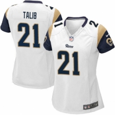 Women's Nike Los Angeles Rams #21 Aqib Talib Game White NFL Jersey