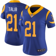 Women's Nike Los Angeles Rams #21 Aqib Talib Royal Blue Alternate Vapor Untouchable Elite Player NFL Jersey