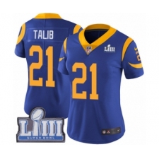 Women's Nike Los Angeles Rams #21 Aqib Talib Royal Blue Alternate Vapor Untouchable Limited Player Super Bowl LIII Bound NFL Jersey