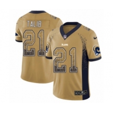 Youth Nike Los Angeles Rams #21 Aqib Talib Limited Gold Rush Drift Fashion NFL Jersey