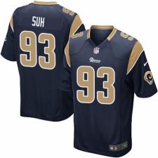 Men's Nike Los Angeles Rams #93 Ndamukong Suh Game Navy Blue Team Color NFL Jersey