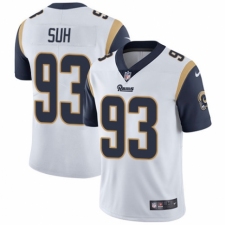 Men's Nike Los Angeles Rams #93 Ndamukong Suh White Vapor Untouchable Limited Player NFL Jersey