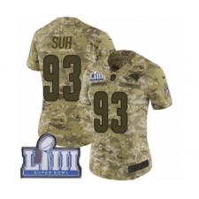 Women's Nike Los Angeles Rams #93 Ndamukong Suh Limited Camo 2018 Salute to Service Super Bowl LIII Bound NFL Jersey