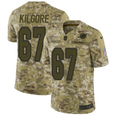 Youth Nike Miami Dolphins #67 Daniel Kilgore Limited Camo 2018 Salute to Service NFL Jersey