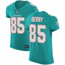 Men's Nike Miami Dolphins #85 A.J. Derby Aqua Green Team Color Vapor Untouchable Elite Player NFL Jersey