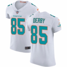 Men's Nike Miami Dolphins #85 A.J. Derby White Vapor Untouchable Elite Player NFL Jersey