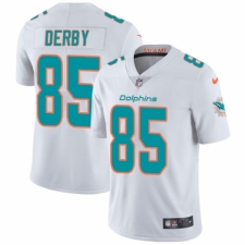 Men's Nike Miami Dolphins #85 A.J. Derby White Vapor Untouchable Limited Player NFL Jersey