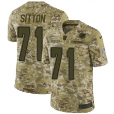 Men's Nike Miami Dolphins #71 Josh Sitton Limited Camo 2018 Salute to Service NFL Jersey