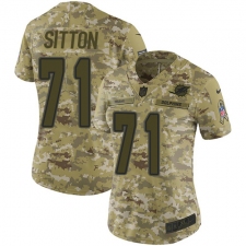 Women's Nike Miami Dolphins #71 Josh Sitton Limited Camo 2018 Salute to Service NFL Jersey
