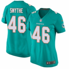 Women's Nike Miami Dolphins #46 Durham Smythe Game Aqua Green Team Color NFL Jersey