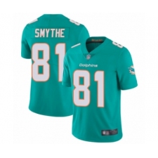 Youth Miami Dolphins #81 Durham Smythe Aqua Green Team Color Vapor Untouchable Limited Player Football Jersey