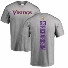 NFL Nike Minnesota Vikings #93 Sheldon Richardson Ash Backer T-Shirt