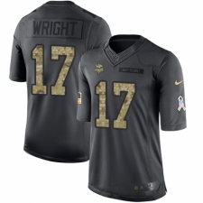 Youth Nike Minnesota Vikings #17 Kendall Wright Limited Black 2016 Salute to Service NFL Jersey