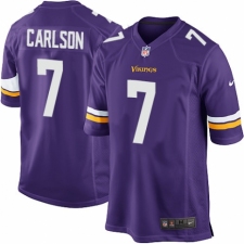 Men's Nike Minnesota Vikings #7 Daniel Carlson Game Purple Team Color NFL Jersey