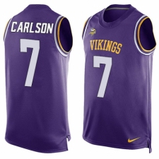 Men's Nike Minnesota Vikings #7 Daniel Carlson Limited Purple Player Name & Number Tank Top NFL Jersey