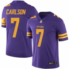 Men's Nike Minnesota Vikings #7 Daniel Carlson Limited Purple Rush Vapor Untouchable NFL Jersey