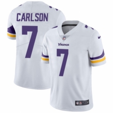 Men's Nike Minnesota Vikings #7 Daniel Carlson White Vapor Untouchable Limited Player NFL Jersey