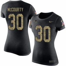 NFL Women's Nike New England Patriots #30 Jason McCourty Black Camo Salute to Service T-Shirt