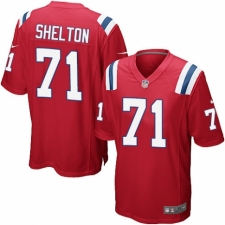 Men's Nike New England Patriots #71 Danny Shelton Game Red Alternate NFL Jersey