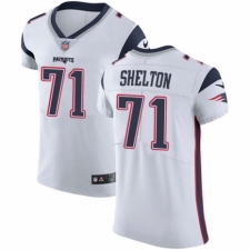 Men's Nike New England Patriots #71 Danny Shelton White Vapor Untouchable Elite Player NFL Jersey