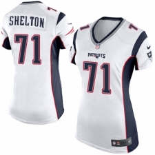 Women's Nike New England Patriots #71 Danny Shelton Game White NFL Jersey
