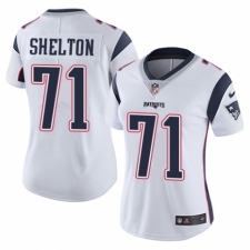 Women's Nike New England Patriots #71 Danny Shelton White Vapor Untouchable Limited Player NFL Jersey