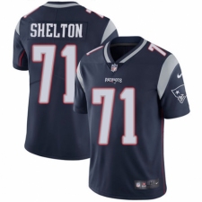 Youth Nike New England Patriots #71 Danny Shelton Navy Blue Team Color Vapor Untouchable Limited Player NFL Jersey