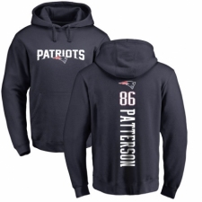 NFL Nike New England Patriots #86 Cordarrelle Patterson Navy Blue Backer Pullover Hoodie