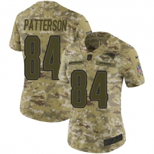 Women's Nike New England Patriots #84 Cordarrelle Patterson Limited Camo 2018 Salute to Service NFL Jersey