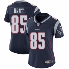 Women's Nike New England Patriots #85 Kenny Britt Navy Blue Team Color Vapor Untouchable Limited Player NFL Jersey