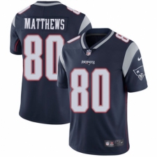 Men's Nike New England Patriots #80 Jordan Matthews Navy Blue Team Color Vapor Untouchable Limited Player NFL Jersey