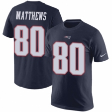 NFL Nike New England Patriots #80 Jordan Matthews Navy Blue Rush Pride Name & Number T-Shirt