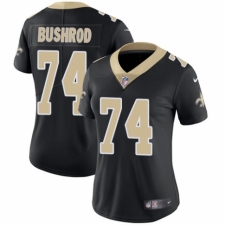 Women's Nike New Orleans Saints #74 Jermon Bushrod Black Team Color Vapor Untouchable Limited Player NFL Jersey