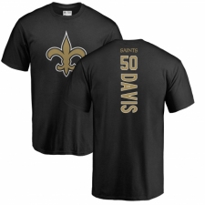 NFL Nike New Orleans Saints #50 DeMario Davis Black Backer T-Shirt