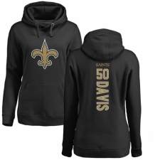 NFL Women's Nike New Orleans Saints #50 DeMario Davis Black Backer Pullover Hoodie