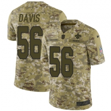 Youth Nike New Orleans Saints #56 DeMario Davis Limited Camo 2018 Salute to Service NFL Jersey