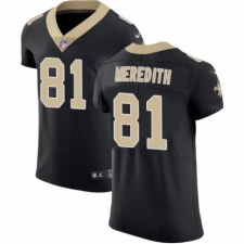 Men's Nike New Orleans Saints #81 Cameron Meredith Black Team Color Vapor Untouchable Elite Player NFL Jersey