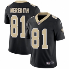 Men's Nike New Orleans Saints #81 Cameron Meredith Black Team Color Vapor Untouchable Limited Player NFL Jersey
