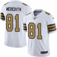 Men's Nike New Orleans Saints #81 Cameron Meredith Limited White Rush Vapor Untouchable NFL Jersey